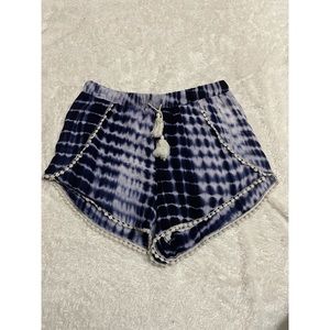 Blue and white shorts